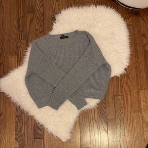 gray sweater